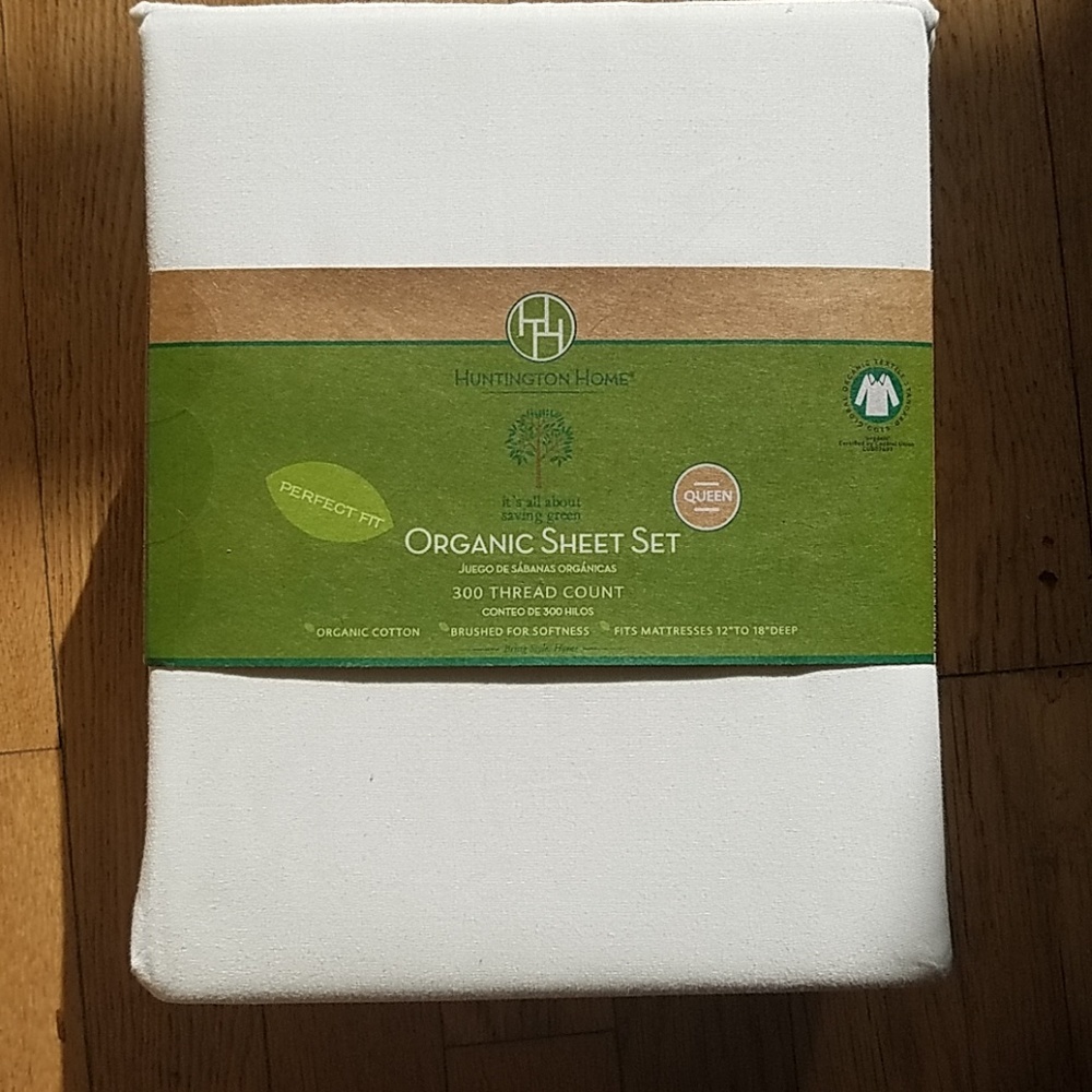 NWT Organic Cotton Queen Sheet Set